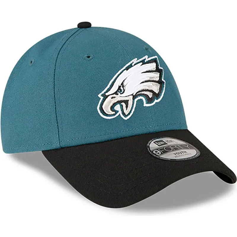 petten-gebogen-groen-verstelbaar-voor-kinderen-9forty-the-league-van-philadelphia-eagles-nfl-van-new-era