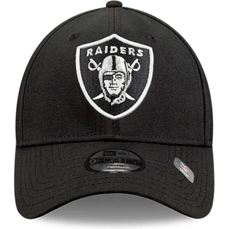 petten-gebogen-zwart-verstelbaar-voor-kinderen-9forty-the-league-van-las-vegas-raiders-nfl-van-new-era