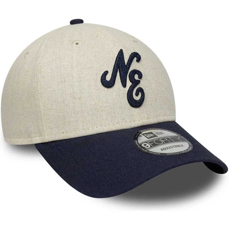petten-gebogen-beige-verstelbaar-9forty-linen-van-new-era