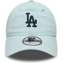 petten-gebogen-blauw-verstelbaar-9twenty-linen-van-los-angeles-dodgers-mlb-van-new-era