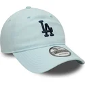 petten-gebogen-blauw-verstelbaar-9twenty-linen-van-los-angeles-dodgers-mlb-van-new-era
