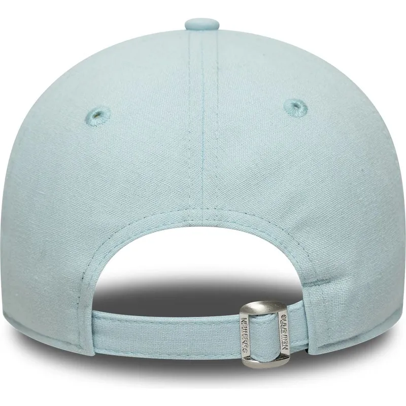 petten-gebogen-blauw-verstelbaar-9twenty-linen-van-los-angeles-dodgers-mlb-van-new-era