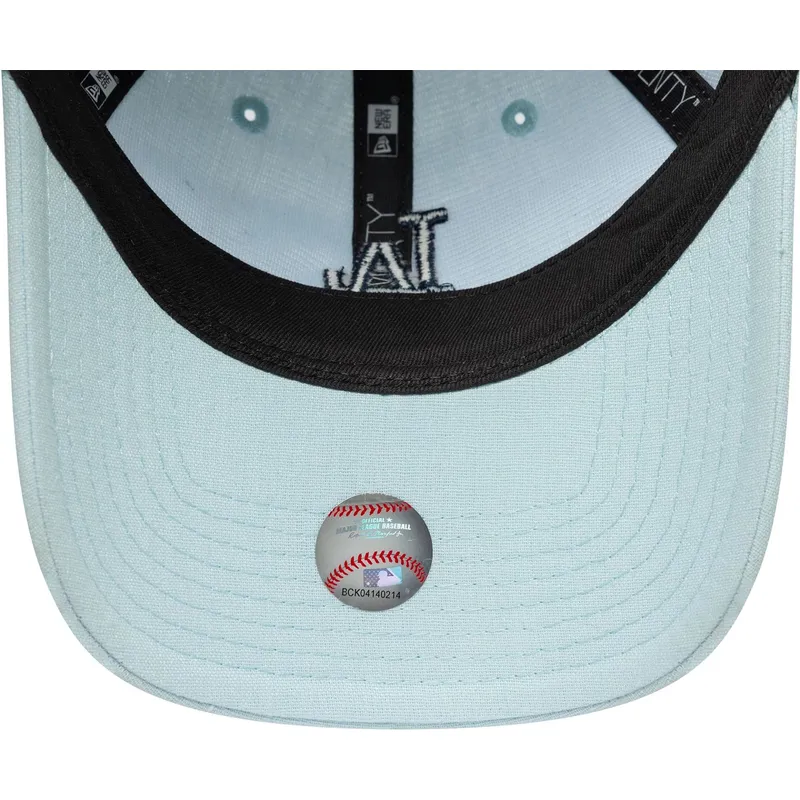 petten-gebogen-blauw-verstelbaar-9twenty-linen-van-los-angeles-dodgers-mlb-van-new-era