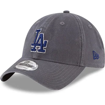 Petten gebogen grijs verstelbaar 9TWENTY Core Classic van Los Angeles Dodgers MLB van New Era