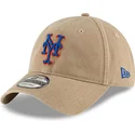petten-gebogen-beige-verstelbaar-9twenty-core-classic-van-new-york-mets-mlb-van-new-era
