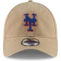 petten-gebogen-beige-verstelbaar-9twenty-core-classic-van-new-york-mets-mlb-van-new-era