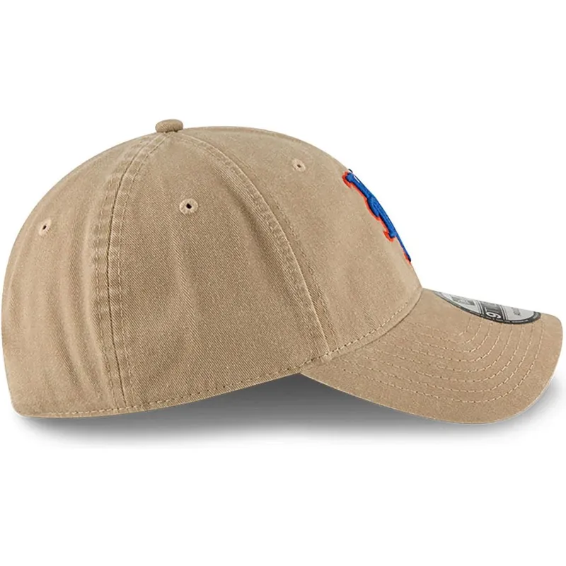 petten-gebogen-beige-verstelbaar-9twenty-core-classic-van-new-york-mets-mlb-van-new-era