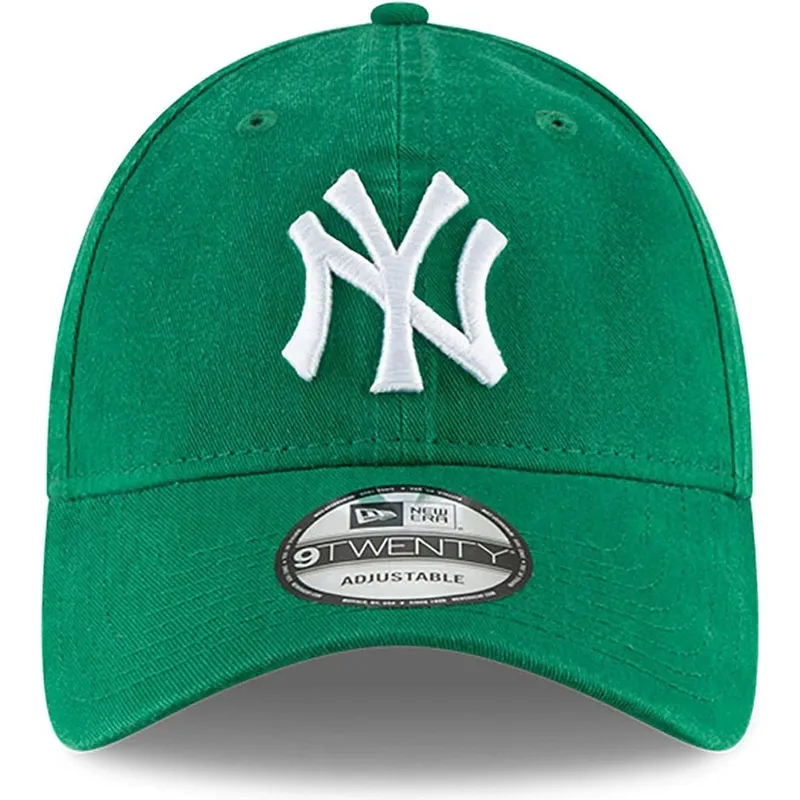 petten-gebogen-groen-verstelbaar-9twenty-core-classic-van-new-york-yankees-mlb-van-new-era