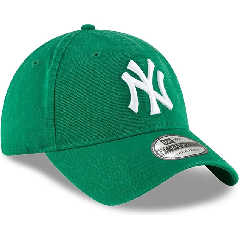 petten-gebogen-groen-verstelbaar-9twenty-core-classic-van-new-york-yankees-mlb-van-new-era