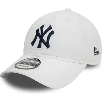 Petten gebogen wit verstelbaar 9TWENTY Core Classic van New York Yankees MLB van New Era