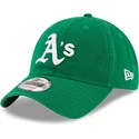 petten-gebogen-groen-verstelbaar-9twenty-core-classic-van-oakland-athletics-mlb-van-new-era