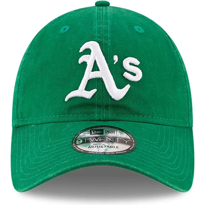 petten-gebogen-groen-verstelbaar-9twenty-core-classic-van-oakland-athletics-mlb-van-new-era