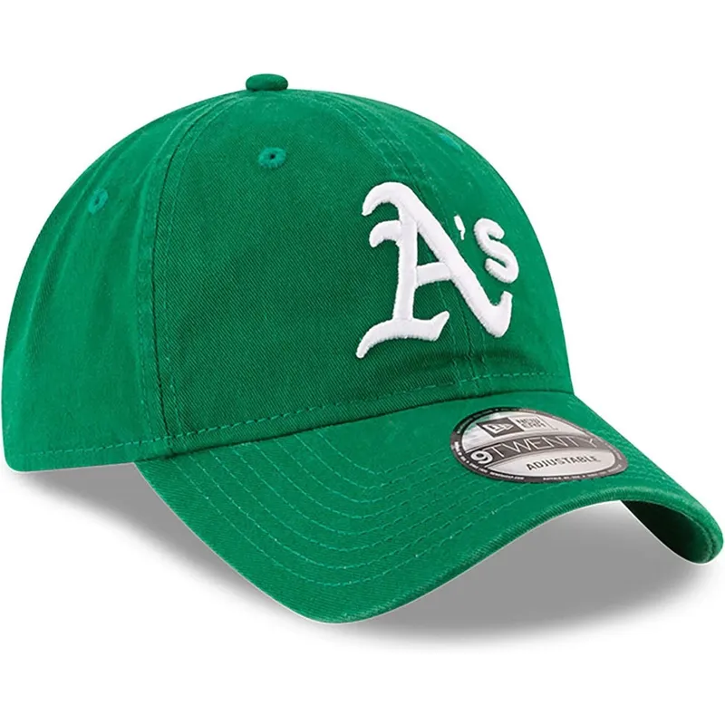 petten-gebogen-groen-verstelbaar-9twenty-core-classic-van-oakland-athletics-mlb-van-new-era