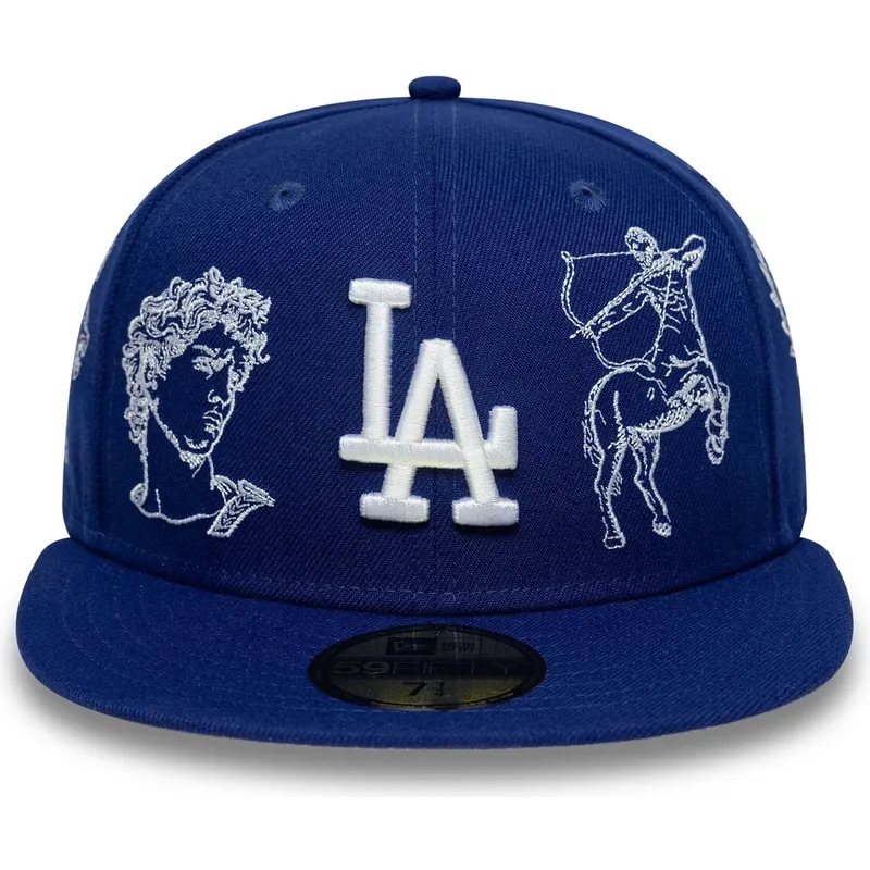 petten-plat-blauw-fitted-59fifty-mythical-van-los-angeles-dodgers-mlb-van-new-era