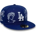 petten-plat-blauw-fitted-59fifty-mythical-van-los-angeles-dodgers-mlb-van-new-era