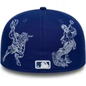 petten-plat-blauw-fitted-59fifty-mythical-van-los-angeles-dodgers-mlb-van-new-era