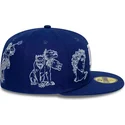 petten-plat-blauw-fitted-59fifty-mythical-van-los-angeles-dodgers-mlb-van-new-era