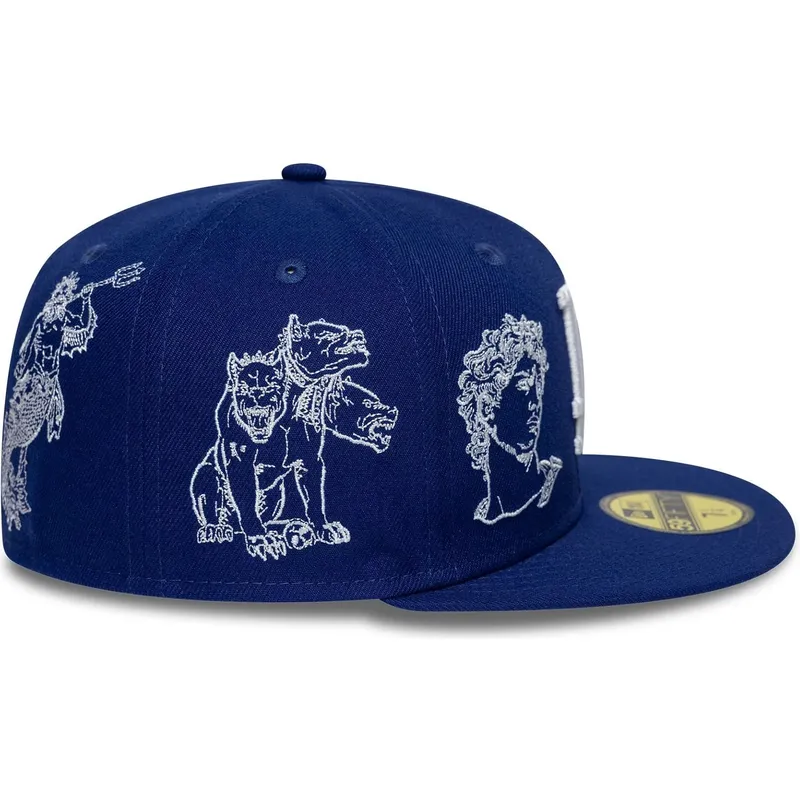 petten-plat-blauw-fitted-59fifty-mythical-van-los-angeles-dodgers-mlb-van-new-era