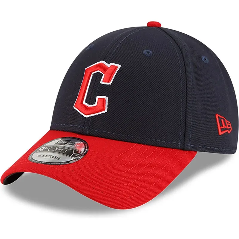 petten-gebogen-marineblauw-verstelbaar-9forty-the-league-van-cleveland-guardians-mlb-van-new-era