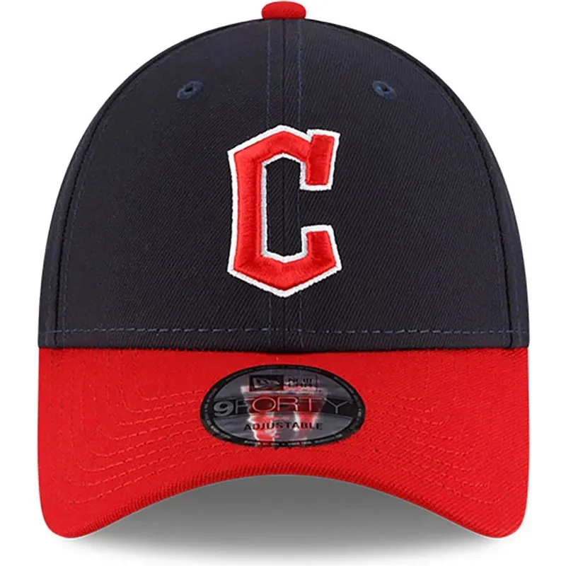 petten-gebogen-marineblauw-verstelbaar-9forty-the-league-van-cleveland-guardians-mlb-van-new-era