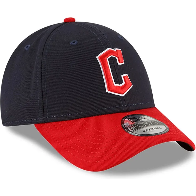 petten-gebogen-marineblauw-verstelbaar-9forty-the-league-van-cleveland-guardians-mlb-van-new-era