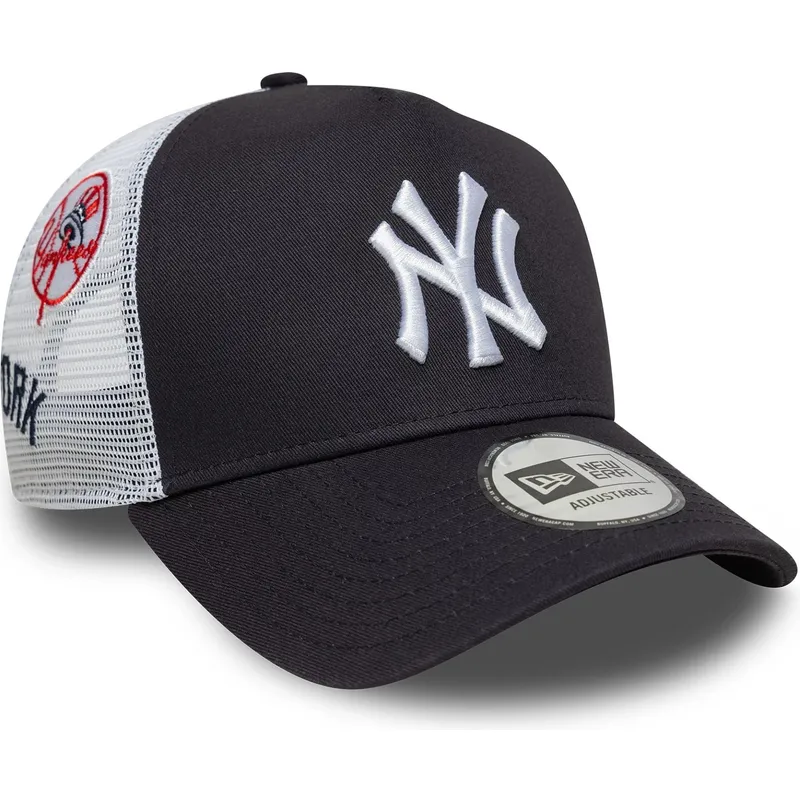 petten-gebogen-marineblauw-snapback-a-frame-multi-patch-van-new-york-yankees-mlb-van-new-era