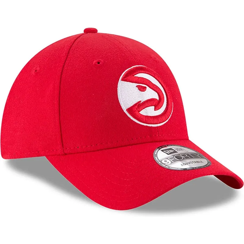 petten-gebogen-rood-verstelbaar-9forty-the-league-van-atlanta-hawks-nba-van-new-era