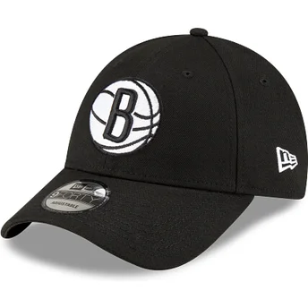 Petten gebogen zwart verstelbaar 9FORTY The League van Brooklyn Nets NBA van New Era