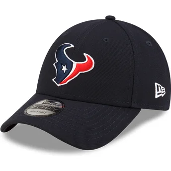 Petten gebogen marineblauw verstelbaar 9FORTY The League van Houston Texans NFL van New Era