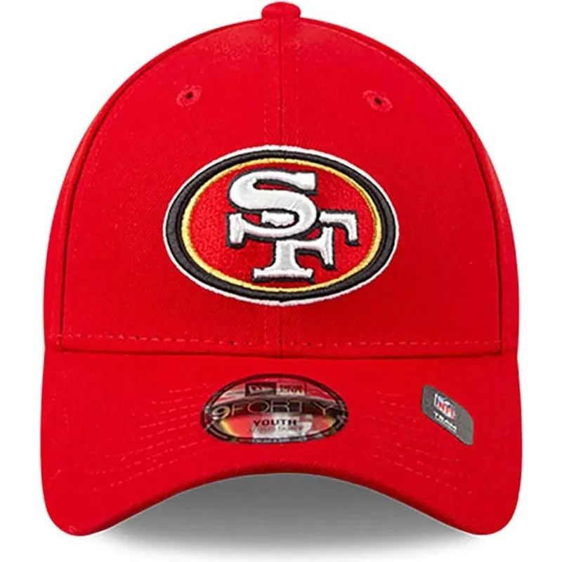 petten-gebogen-rood-verstelbaar-voor-kinderen-9forty-the-league-van-san-francisco-49ers-nfl-van-new-era