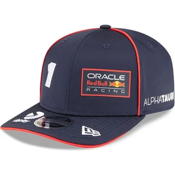 Petten gebogen marineblauw snapback 9SEVENTY Stretch Snap van Red Bull Racing Formula 1 van New Era