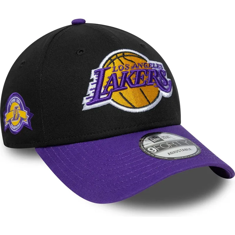 petten-gebogen-zwart-verstelbaar-9forty-side-patch-van-los-angeles-lakers-nba-van-new-era petten-gebogen-zwart-verstelbaar-9forty-side-patch-van-los-angeles-lakers-nba-van-new-era