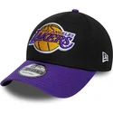 petten-gebogen-zwart-verstelbaar-9forty-side-patch-van-los-angeles-lakers-nba-van-new-era