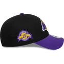 petten-gebogen-zwart-verstelbaar-9forty-side-patch-van-los-angeles-lakers-nba-van-new-era