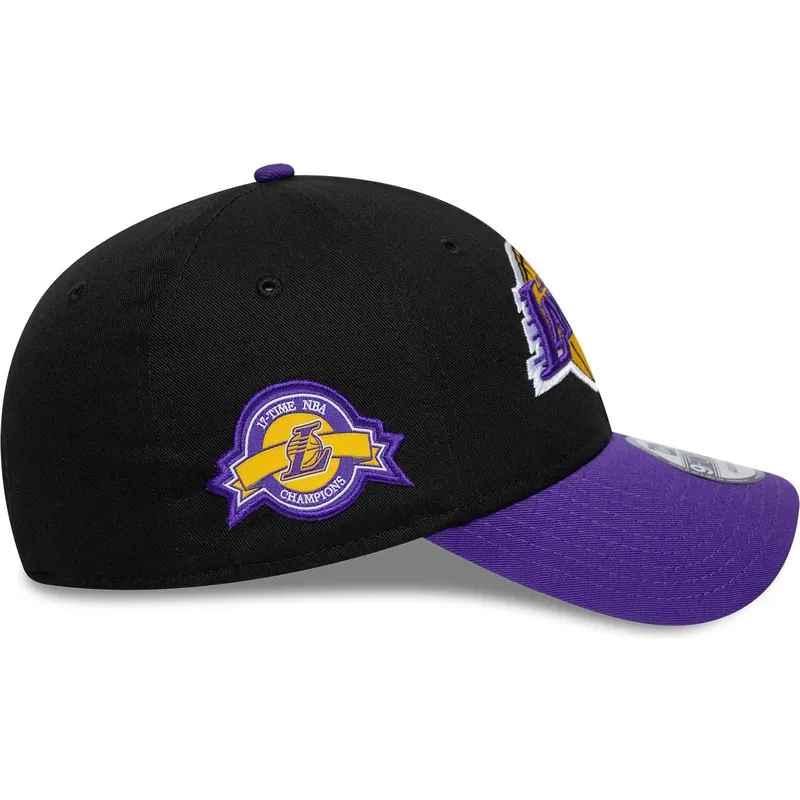 petten-gebogen-zwart-verstelbaar-9forty-side-patch-van-los-angeles-lakers-nba-van-new-era petten-gebogen-zwart-verstelbaar-9forty-side-patch-van-los-angeles-lakers-nba-van-new-era