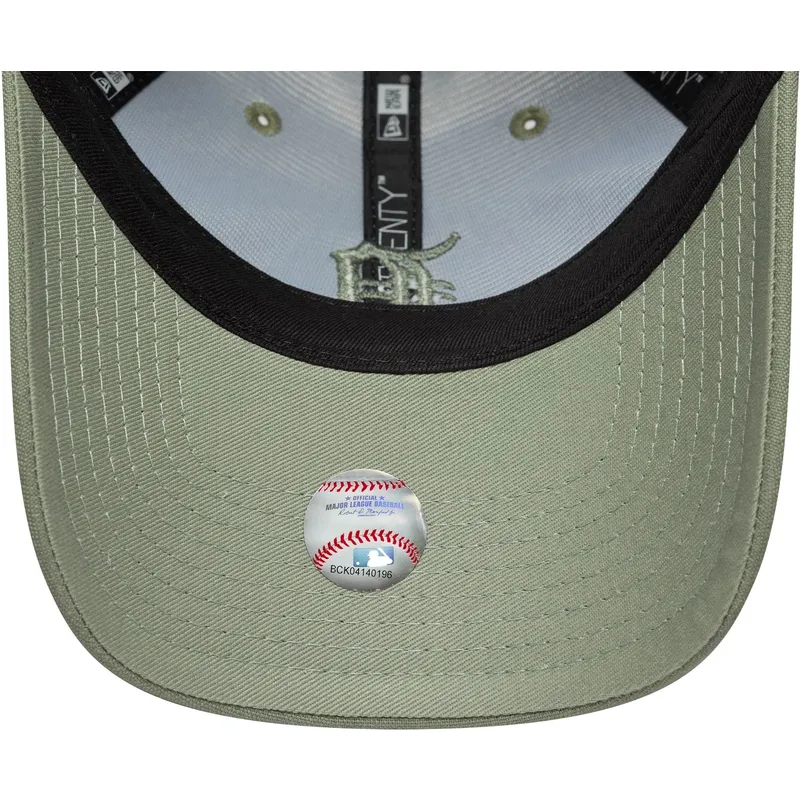 petten-gebogen-groen-verstelbaar-9twenty-linen-van-detroit-tigers-mlb-van-new-era