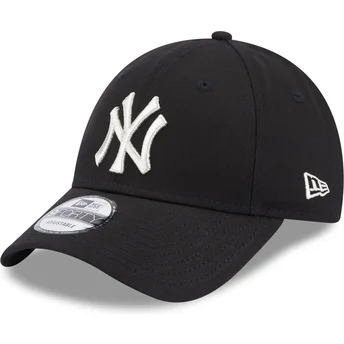 Petten gebogen zwart verstelbaar 9FORTY Metallic van New York Yankees MLB van New Era