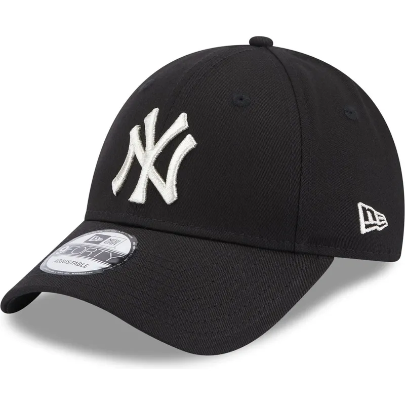 petten-gebogen-zwart-verstelbaar-9forty-metallic-van-new-york-yankees-mlb-van-new-era