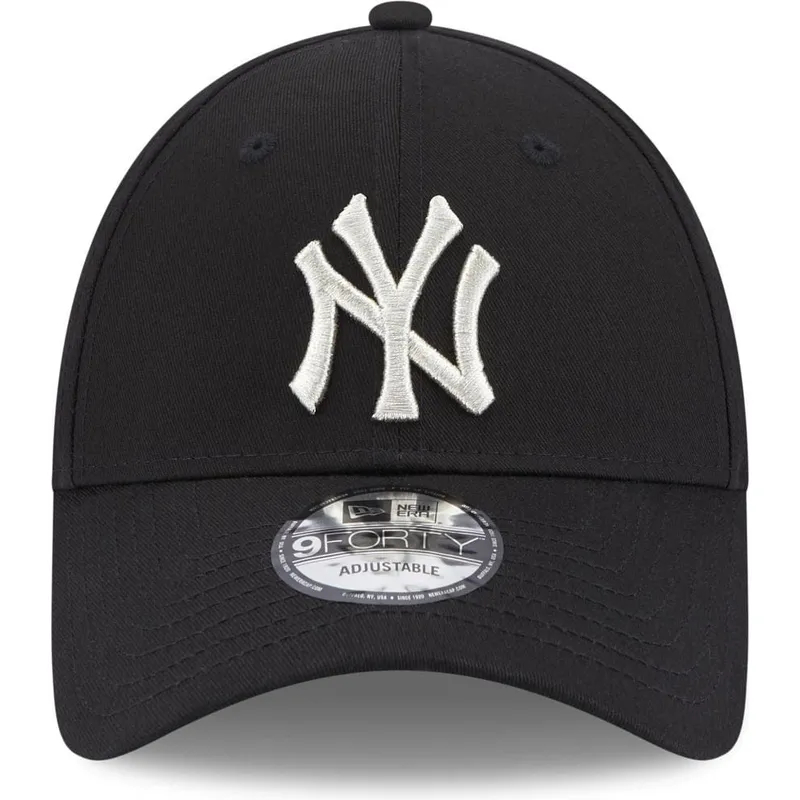 petten-gebogen-zwart-verstelbaar-9forty-metallic-van-new-york-yankees-mlb-van-new-era