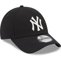 petten-gebogen-zwart-verstelbaar-9forty-metallic-van-new-york-yankees-mlb-van-new-era