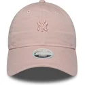 petten-gebogen-roze-verstelbaar-9twenty-mini-washed-van-new-york-yankees-mlb-van-new-era