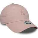 petten-gebogen-roze-verstelbaar-9twenty-mini-washed-van-new-york-yankees-mlb-van-new-era