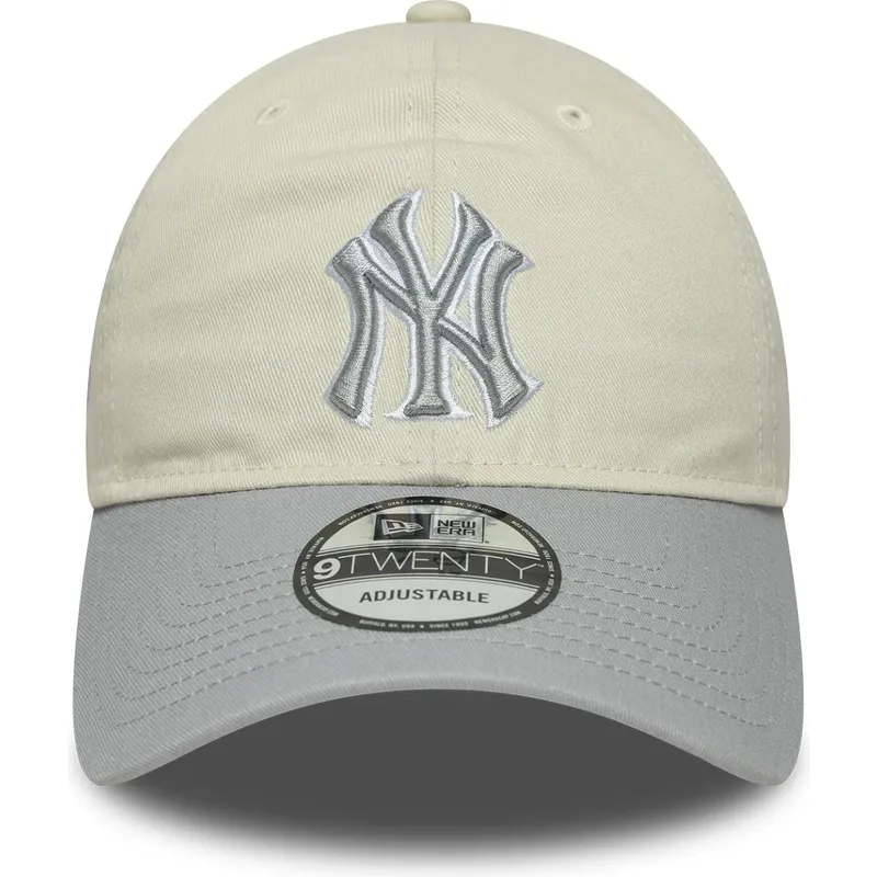 petten-gebogen-beige-verstelbaar-9twenty-world-series-cooperstown-van-new-york-yankees-mlb-van-new-era