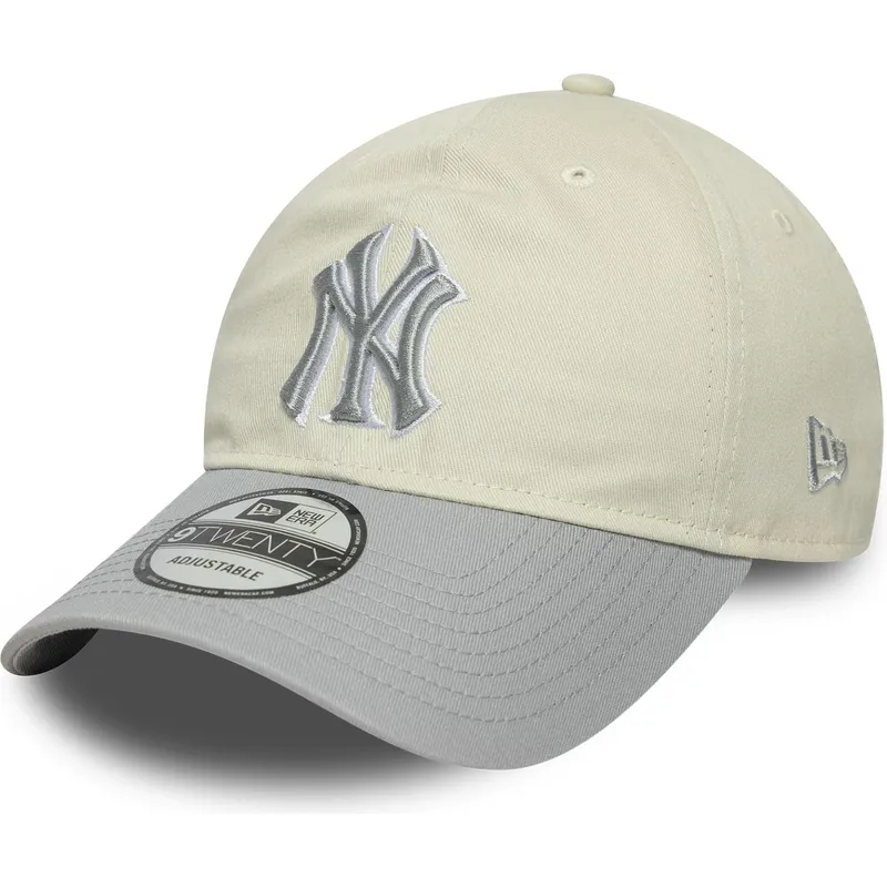 petten-gebogen-beige-verstelbaar-9twenty-world-series-cooperstown-van-new-york-yankees-mlb-van-new-era