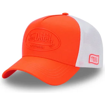 Petten gebogen oranje snapback FLUO04 van Von Dutch