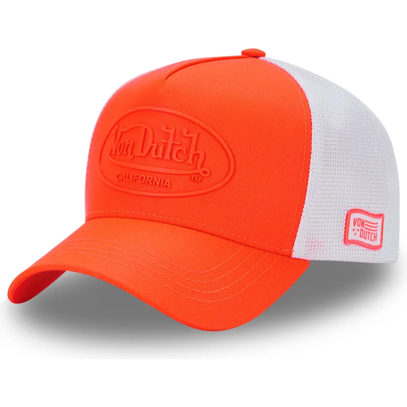 petten-gebogen-oranje-snapback-fluo04-van-von-dutch