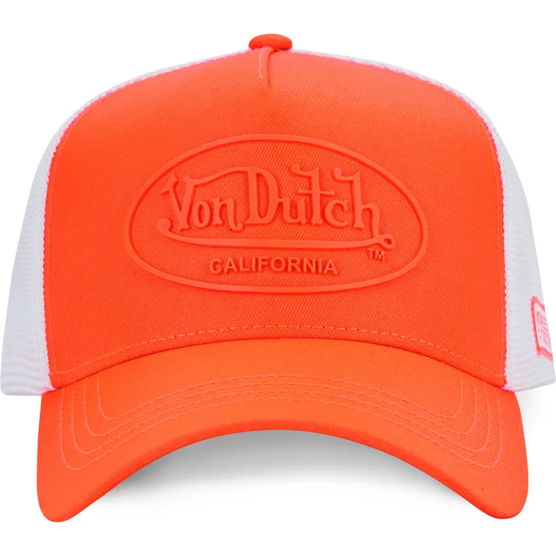 petten-gebogen-oranje-snapback-fluo04-van-von-dutch