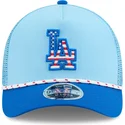 petten-gebogen-blauw-snapback-9forty-m-crown-a-frame-4th-july-van-los-angeles-dodgers-mlb-van-new-era