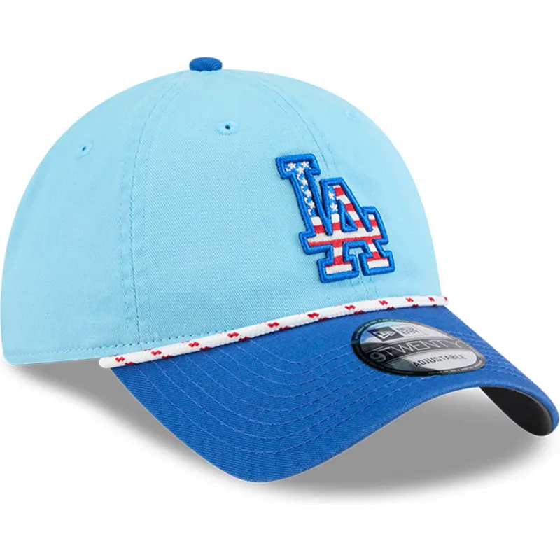 petten-gebogen-blauw-verstelbaar-9twenty-4th-july-van-los-angeles-dodgers-mlb-van-new-era