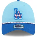 petten-gebogen-blauw-verstelbaar-9twenty-4th-july-van-los-angeles-dodgers-mlb-van-new-era